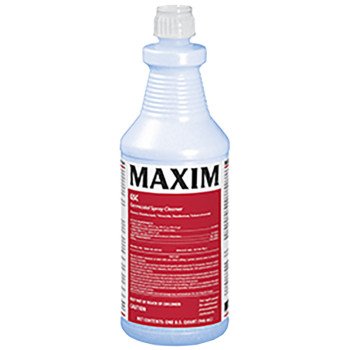 Maxim 041000-12 Germicidal Cleaner, 1 qt, Liquid, Lemon, Yellow