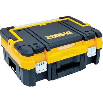 DEWALT TSTAK I Series DWST17808 Tool Box, 66 lb, Plastic, Black/Yellow, 4-Compartment