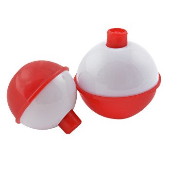 South-Bend FRW-10 Bobber Float Assortment, Pushbutton, Red/White