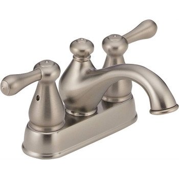 Delta Leland Series 2578LFSS-278SS Bathroom Faucet, 1.2 gpm, 2-Faucet Handle, Brass, Stainless Steel, Lever Handle