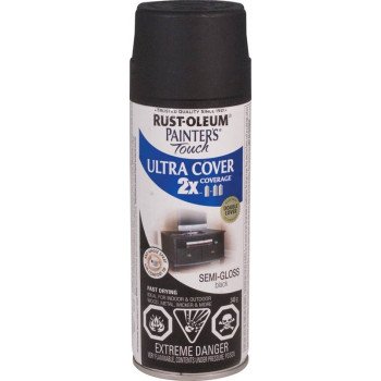 Rust-Oleum 262390 Spray Paint, Semi-Gloss, Black, 340 g, Can