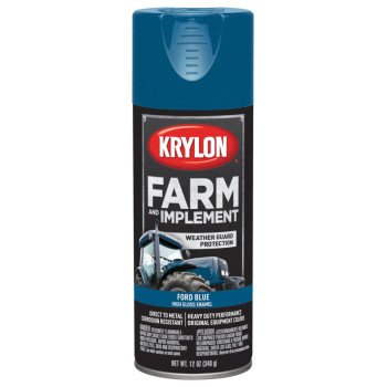 Krylon K01936000 Farm Equipment Spray, High-Gloss, Ford Blue, 12 oz