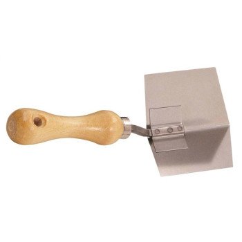 Wallboard Tool 82-001 Finishing/Sanding Tool, 5 in L Blade, 4 in W Blade, Stainless Steel Blade, Wood Handle