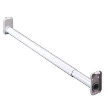 Knape & Vogt KV2 ZC 48 Adjustable Closet Rod, 1-1/16 in Dia, 48 to 72 in L, Steel, Zinc