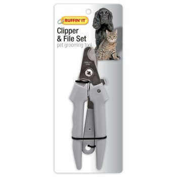 Ruffin'It 19701 Clipper and File Set, Soft-Grip Handle