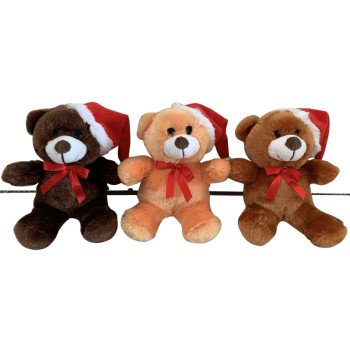 Hometown Holidays 28503 Christmas Figurine Assortment, 6.5 in H, Teddy Bears, Polyester, Brown