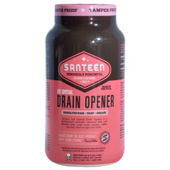 Santeen 800-6 Drain Opener, Crystal, 16 oz, Bottle