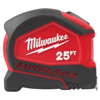 Milwaukee 48-22-6825 Tape Measure, 25 ft L Blade