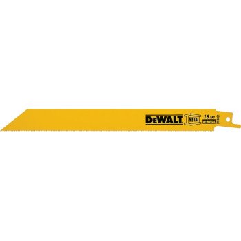 DEWALT DW4821 Reciprocating Saw Blade, 3/4 in W, 8 in L, 18 TPI