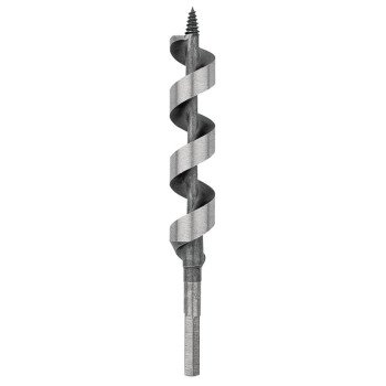 Irwin 49915 Power Drill Auger Bit, 15/16 in Dia, 7-1/2 in OAL, Solid Center Flute, 1-Flute, 5/16 in Dia Shank