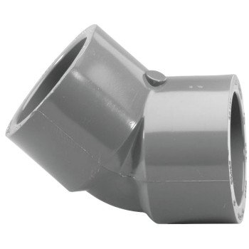 Lasco 817012BC Pipe Elbow, 1-1/4 in, Slip, 45 deg Angle, PVC, SCH 80 Schedule