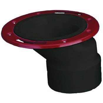 Oatey 43500 Closet Flange, 3, 4 in Connection, ABS, Black, For: 3 in, 4 in Pipes