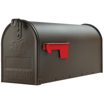 Gibraltar Mailboxes Elite Series E1100BZ0 Mailbox, 800 cu-in Capacity, Galvanized Steel, Bronze, 6.9 in W, 20.1 in D