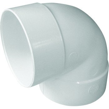 Canplas 414156BC Short Turn Pipe Elbow, 6 in, Hub, 90 deg Angle, PVC, White