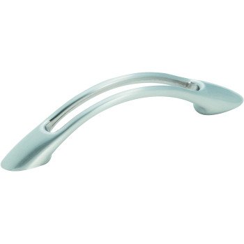 Amerock BP19259G10 Cabinet Pull, 4-5/8 in L Handle, 1 in H Handle, 1 in Projection, Zinc, Satin Nickel