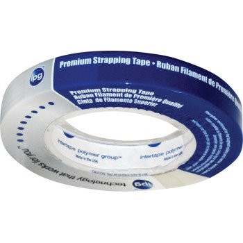 IPG 9715 Strapping Tape, 60 yd L, 0.7 in W, Polypropylene Backing, Natural