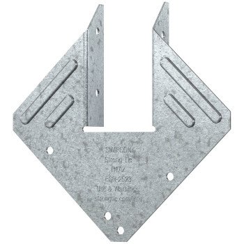 Simpson Strong-Tie H1AZ Hurricane Tie, 0.923 in L, 5.28 in W, Steel, Galvanized, Fastening Method: Nail