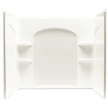 Sterling Ensemble 71224100-0 Bath/Shower Wall Set, 33-1/4 in L, 60 in W, 54 in H, Vikrell, Alcove Installation, White