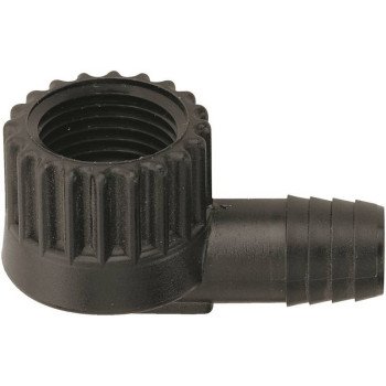 Toro 53306 Elbow, 3/8 x 1/2 in Connection, Barb x FNPT, Plastic