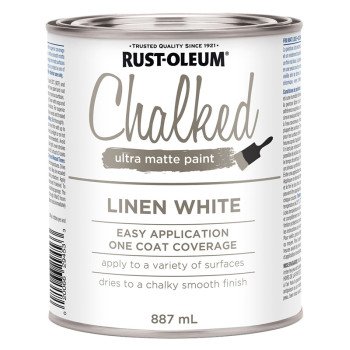 Rust-Oleum 286941 Chalk Paint, Ultra Matte, Linen White, 30 oz