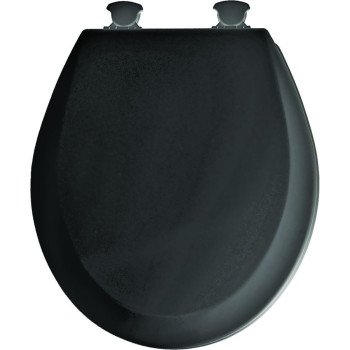 Mayfair 41EC 047/46EC Toilet Seat, Round, Molded Wood, Black, Twist Hinge