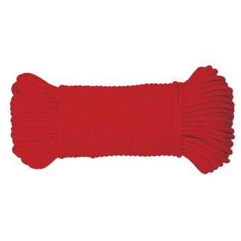 Baron 63017 Cord, 5/32 in Dia, 100 ft L, 110 lb Working Load, Polyester, Red