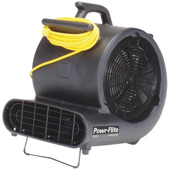 Powr-Flite PDS1 Power Dryer, 120 V, 3800 fpm Air, Co-Polymer/Polypropylene, Black