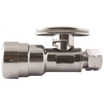 Apollo APXPV1238S Stop Valve, 1/2 x 3/8 in Connection, Push-Fit x Compression, Brass Body