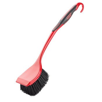 Libman 522 Long Handle Utility Brush, 2 in L Trim, PET, 5 in W Brush, 19 in OAL, Red