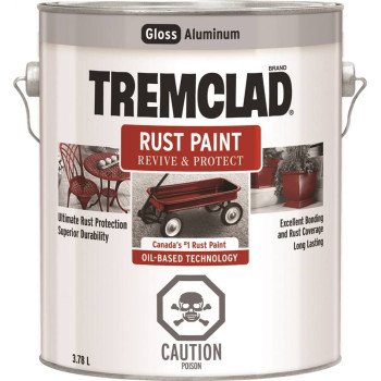 Tremclad 27006X155 Rust Preventative Paint, Oil, Gloss, Aluminum, 3.78 L, Can