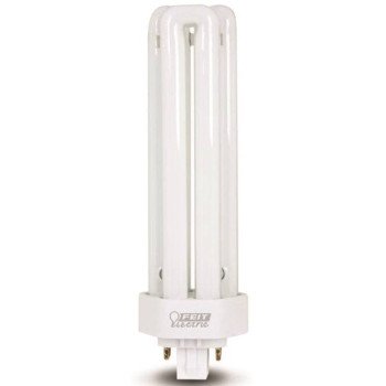 Feit Electric PLT42E/35 Compact Fluorescent Bulb, 42 W, T4 Lamp, GX24Q-4 Lamp Base, 3000 Lumens, 3500 K Color Temp