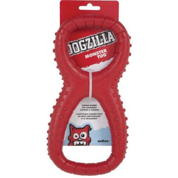 DOGZILLA 52039 Dog Toy, L, Monster Tug, Rubber, Red