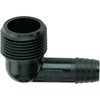 Toro 53305 Elbow, 3/8 x 3/4 in Connection, Barb x MNPT, Plastic