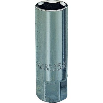 Vulcan MT6496798 Drive Socket, 5/8 in Socket, 3/8 in Drive, 6-Point, Chrome Vanadium Steel, Chrome