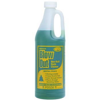 ComStar Blow Out 30-475 Drain Cleaner, Liquid, Dark Green, Odorless, 1 qt Bottle