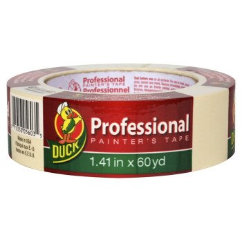 Duck Professional 1362489 Painter's Tape, 60 yd L, 1.41 in W, Beige