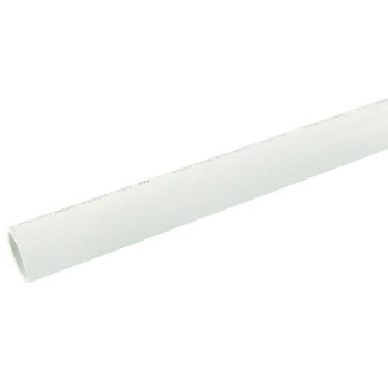 Charlotte Pipe PVC 07112 0800 Pipe, 1-1/2 in, 20 ft L, SCH 40 Schedule, PVC, White