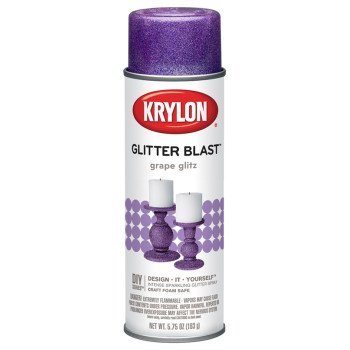 Krylon K03813A00 Craft Spray Paint, Glitter, Grape Glitz, 5.75 oz, Can