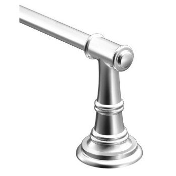 Moen DN9124CH Towel Bar, 24 in L Rod, Aluminum, Chrome, Surface Mounting