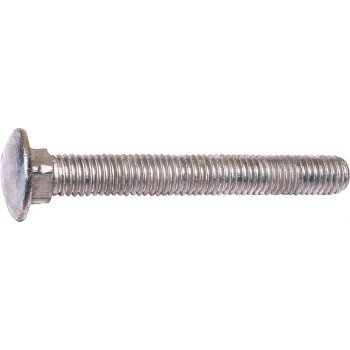 Midwest Fastener 05514 Carriage Bolt, 3/8-16 in Thread, NC Thread, 8 in OAL, 2 Grade