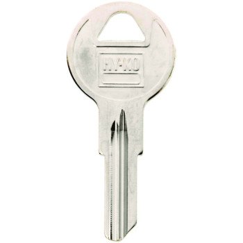 Hy-Ko 11010B5 Key Blank, Brass, Nickel, For: Briggs and Stratton Cabinet, House Locks and Padlocks