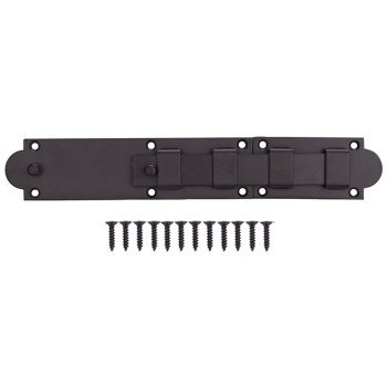 ProSource SH-S10-PS Slide Bolt, 12 x 2 x 3/4 in, Black, Screw Mounting