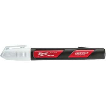 Milwaukee INKZALL 48-22-3711 Liquid Paint Marker, M Lead/Tip, White Lead/Tip, Bullet, Chisel Lead/Tip