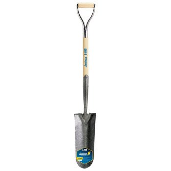 Jackson J-450 Series 1230700 Pony Drain Spade, 5-1/2 in W Blade, Steel Blade, Hardwood Handle, 27 in L Handle