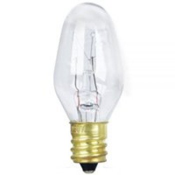 Feit Electric BP4C7/4/CAN Incandescent Bulb, 4 W, C7 Lamp, Candelabra E12 Lamp Base, 2700 K Color Temp