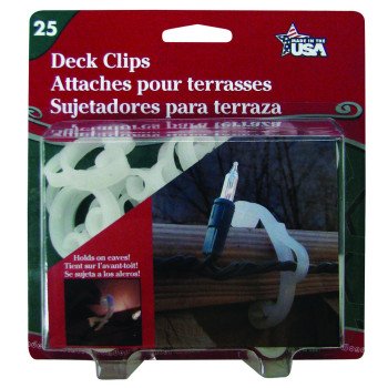 Adams 3210-99-1640 Deck Clip, Polypropylene, White