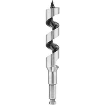 DeWALT DW1671 Auger Drill Bit, 1 in Dia, 6 in OAL, Hollow Center Flute, 7/16 in Dia Shank, Ball Groove Shank