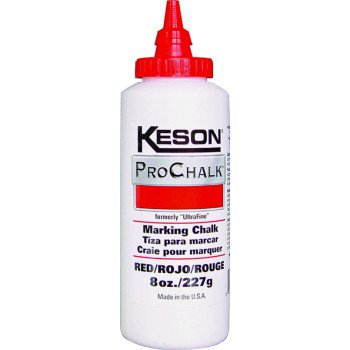 Keson PROCHALK Series 8R Marking Chalk Refill, Red, Permanent