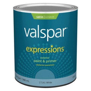 Valspar EXPRESSIONS 005.0017141.005 Exterior Paint and Primer, Satin, 1 qt