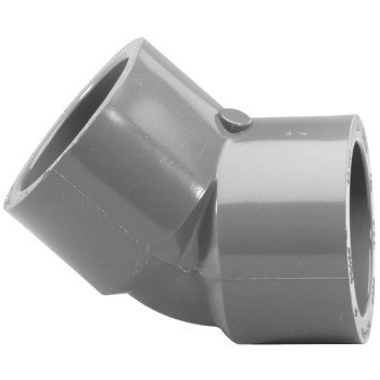 Lasco 817015BC Pipe Elbow, 1-1/2 in, Slip, 45 deg Angle, PVC, SCH 80 Schedule